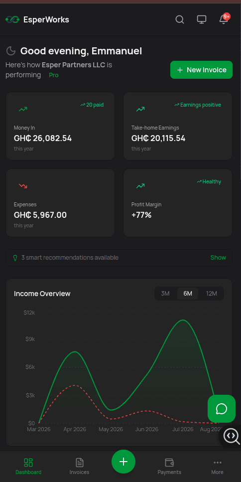 EsperWorks app screen